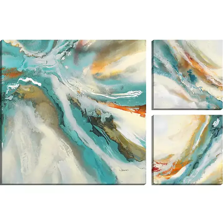 Striations I, II & III Canvas Art Prints, Set of 3