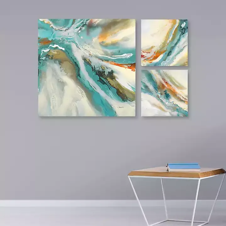 Striations I, II & III Canvas Art Prints, Set of 3