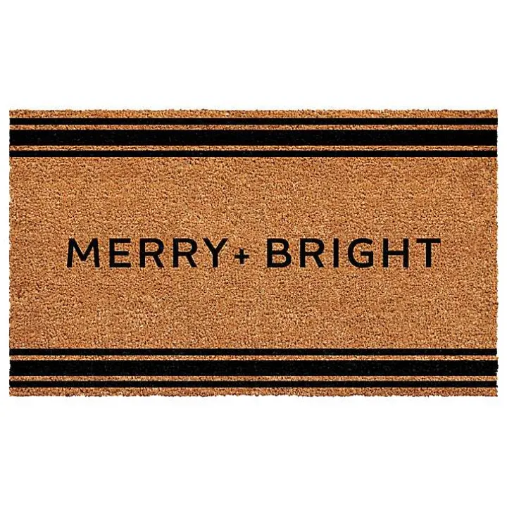 Striped Merry + Bright Coir Doormat