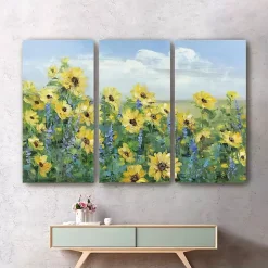 Sunflowers Forever Canvas Art Prints, Set of 3