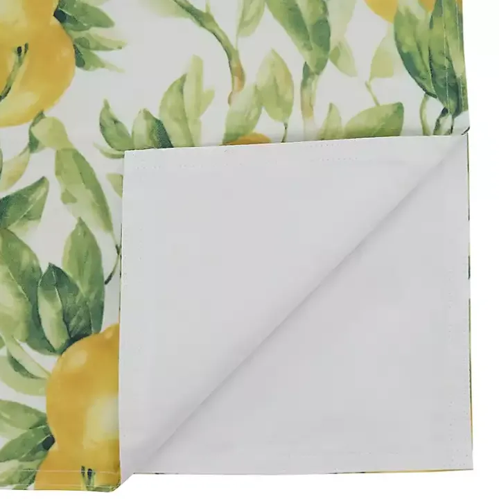 Sunny Lemon Print Table Runner