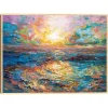 Sunset in Mykonos Framed Canvas Art Print