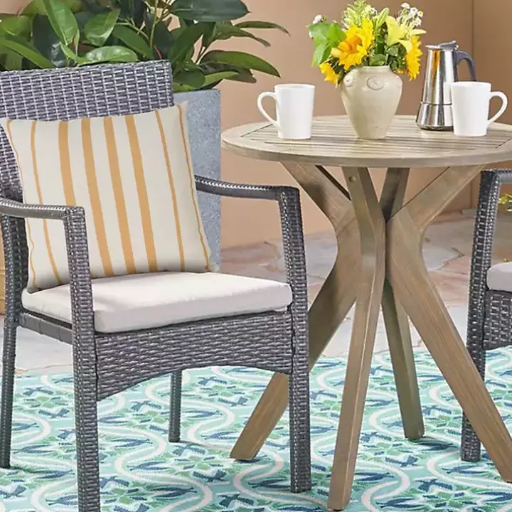 Sunshine Geometric Stripes Outdoor Pillow