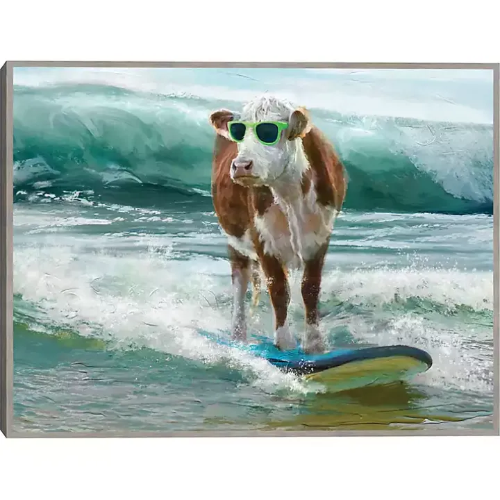 Surf & Turf Framed Canvas Art Print