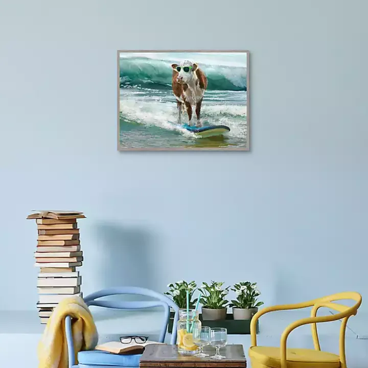 Surf & Turf Framed Canvas Art Print