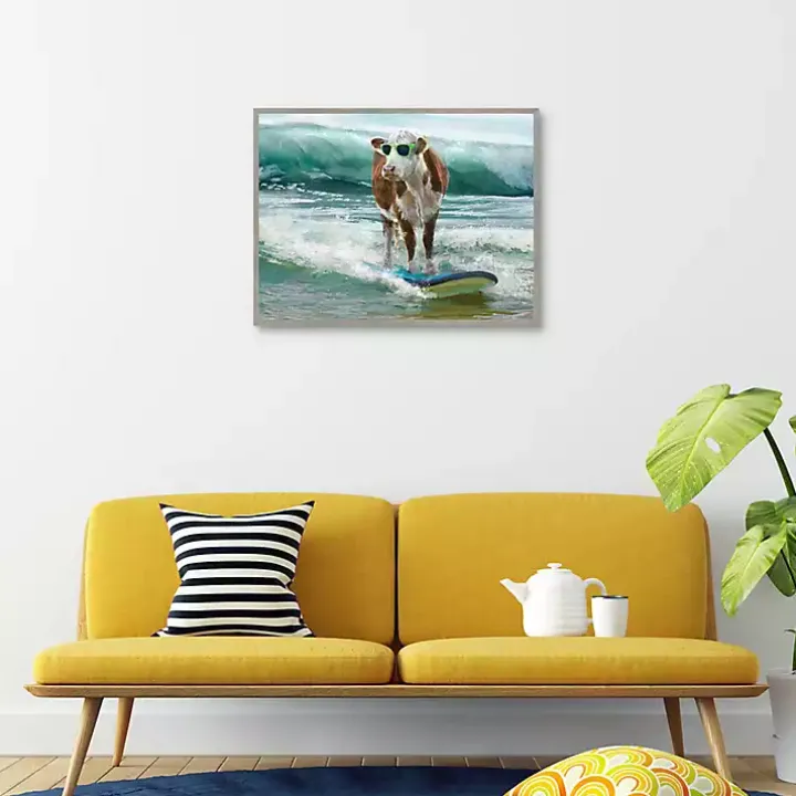 Surf & Turf Framed Canvas Art Print