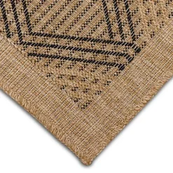 Tan & Black Diamonds Indoor/Outdoor Area Rug, 5x7