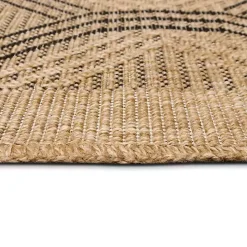Tan & Black Diamonds Indoor/Outdoor Area Rug, 5x7
