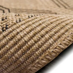 Tan & Black Diamonds Indoor/Outdoor Area Rug, 5x7