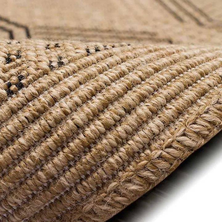Tan & Black Diamonds Indoor/Outdoor Area Rug, 5x7