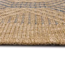 Tan & Navy Diamonds Indoor/Outdoor Area Rug, 5x7