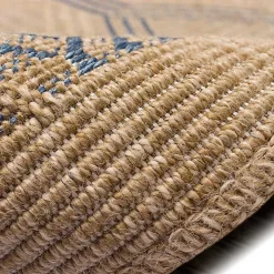 Tan & Navy Diamonds Indoor/Outdoor Area Rug, 5x7