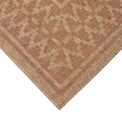 Tan & Orange Zig Zag Indoor/Outdoor Area Rug, 5x7