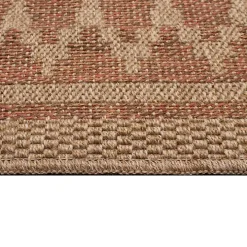 Tan & Orange Zig Zag Indoor/Outdoor Area Rug, 5x7