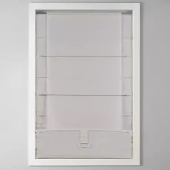 Tan Basketweave Cordless Roman Shade, 35 in.