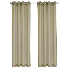 Tan Boucle Sheer Single Curtain Panel, 84 in.