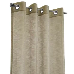 Tan Boucle Sheer Single Curtain Panel, 95 in.