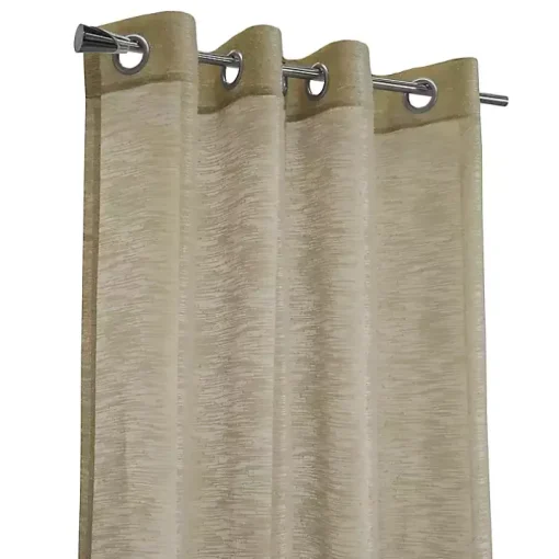 Tan Boucle Sheer Single Curtain Panel, 95 in.