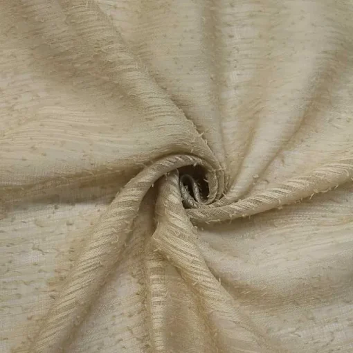 Tan Boucle Sheer Single Curtain Panel, 95 in.