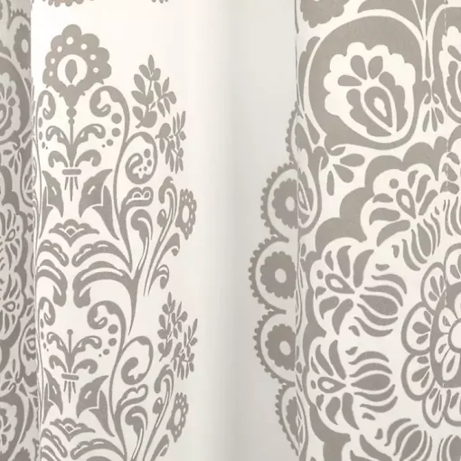 Tan Evie Medallion Curtain Panel Set, 95 in.