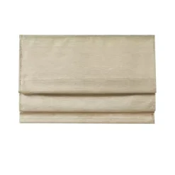 Tan Faux Silk Room Darkening Roman Shade, 27 in.