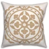 Tan Medallion Tile Indoor/Outdoor Pillow