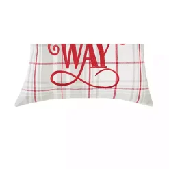 Tan Plaid Jingle All The Way Throw Pillow