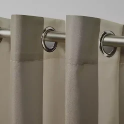 Taupe Canopy Outdoor Curtain Panel Set, 96 in.