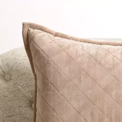 Taupe Diamond Velvet Pillow
