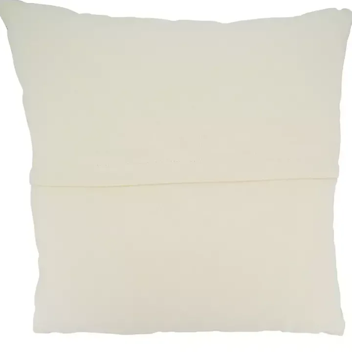 Teal Dash Stripe Woven Throw Pillow