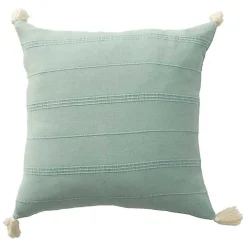 Teal Dobby Loomed Pillow