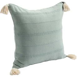 Teal Dobby Loomed Pillow