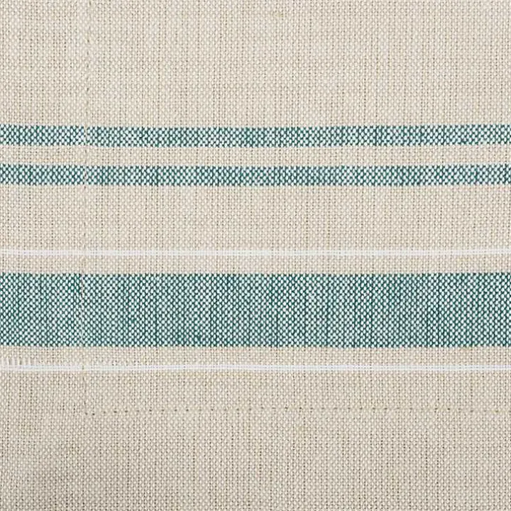 Teal French Stripe Placemats, Set of 6