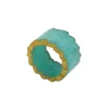 Teal Geode Artistry Napkin Rings, Set of 4