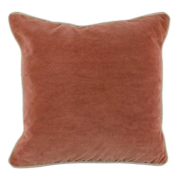 Terra Cotta Velvet Pillow