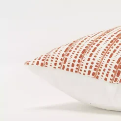 Terracotta Dash Print Throw Pillow