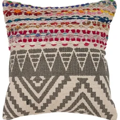 Textured Geometric Boho Pillow