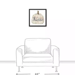 Thankful Pumpkin Framed Canvas Art Print
