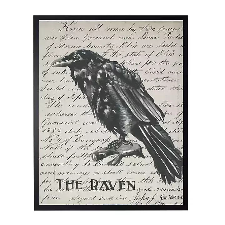 The Raven Framed Halloween Wall Art