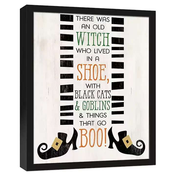 There Was An Old Witch Halloween Plaque