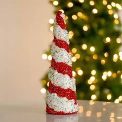 Tinsel Candy Cane Christmas Tree, 18 in.