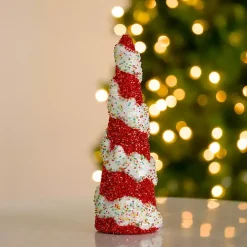 Tinsel Candy Cane Christmas Tree, 15 in.