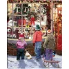 Toy Shop Display Window Christmas Canvas Art Print
