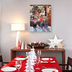 Toy Shop Display Window Christmas Canvas Art Print