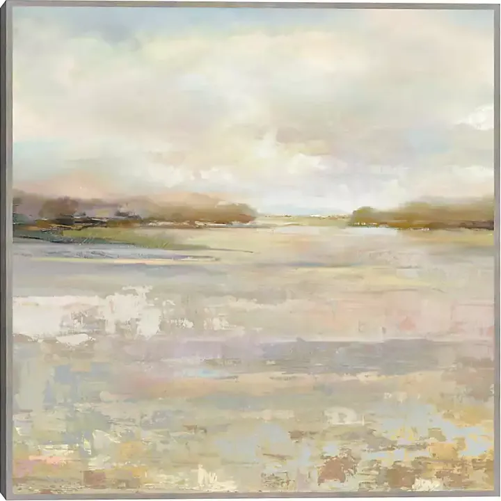 Tranquil Terrain Framed Canvas Print, 35x35 in.