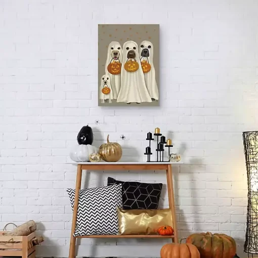 Trick or Treat Dogs Canvas Art Print