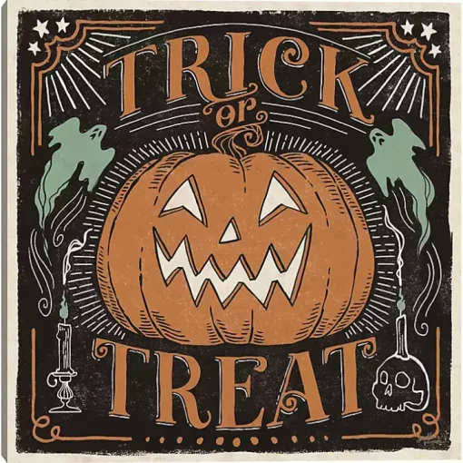 Trick or Treat Jack O' Lantern Canvas Art Print