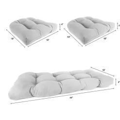 Tropical 3-pc. Chair and Bench Outdoor Cushion Set