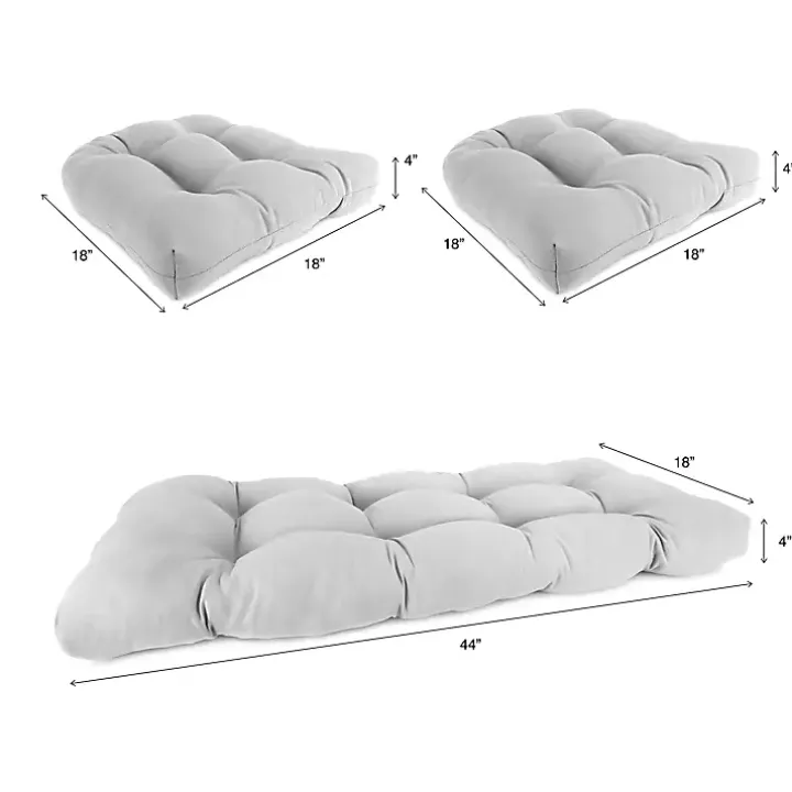 Tropical 3-pc. Chair and Bench Outdoor Cushion Set