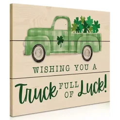 Truck Full of Luck Wood Wall Plaque